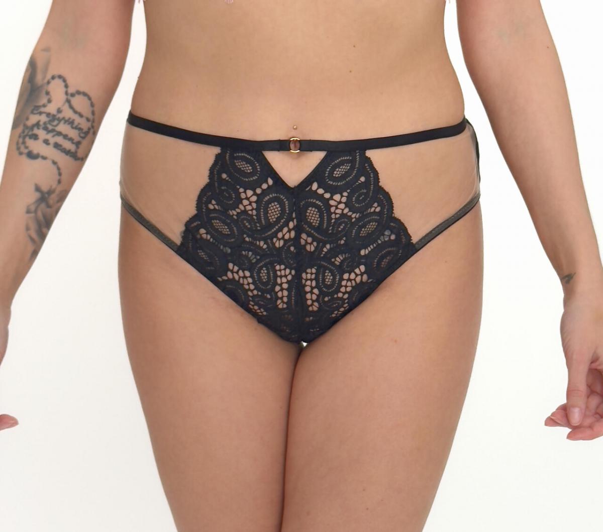 Kinga P-1105 2 Coco Briefs Panties Black/S